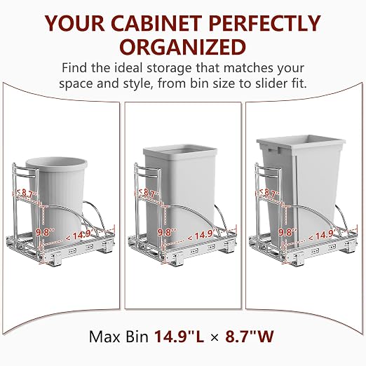 ANASTA Under Sink Trash Can Pull Out Trash Hidden - Image 7