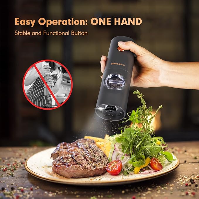 SIMPLETASTE Electric Salt and Pepper Grinder Set - Image 2