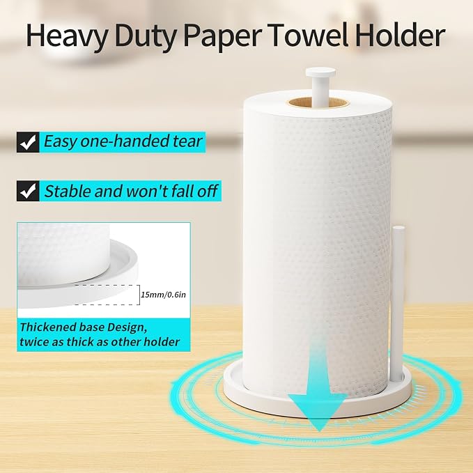 Paper Towel Holder Countertop, Standing Paper Roll Holder - Image 3