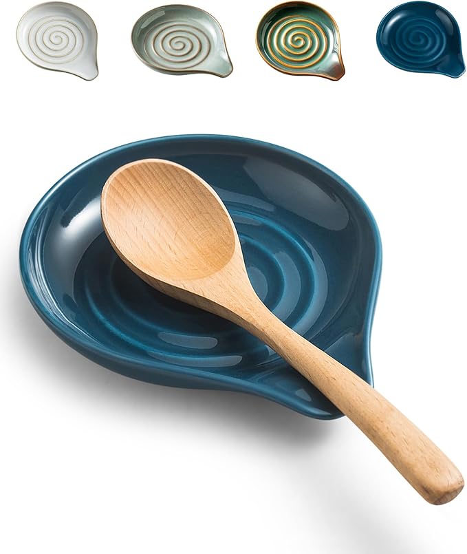 LAUCHUH Spoon Rest, Ceramic Spoon Holder by LAUCHUH