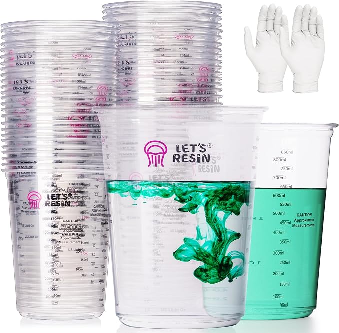LET'S RESIN Resin Mixing Cups, Sturdy & Thick Disposable Measuring Cups by LETSRESIN