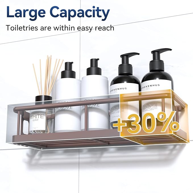 YASONIC Shower Caddy 3 Pack Rustproof Shower Organizer, Large Capacity Shower - Image 4