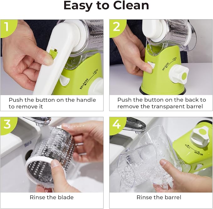 X Home Rotary Cheese Grater for Kitchen, Shredder - Image 9