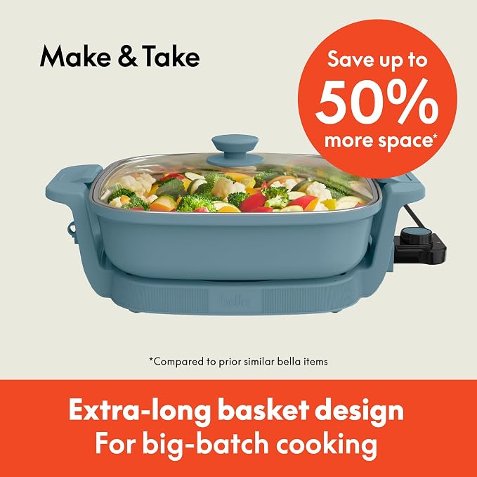 bella Make & Take Electric Skillet, Fits-anywhere™ kitchenware, EverGood™ - Image 2