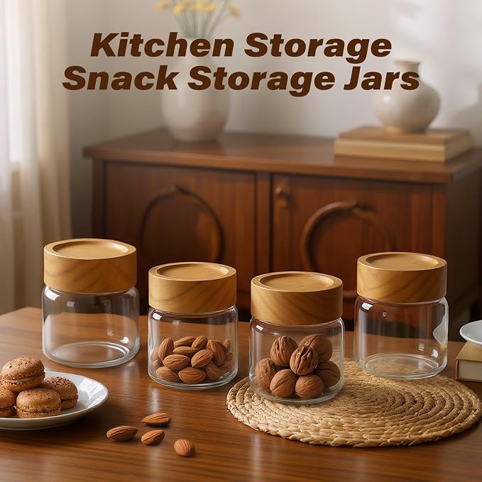 6-Pack 6 fl oz Stackable Airtight Glass Jars – Small Mason Jars designed - Image 5