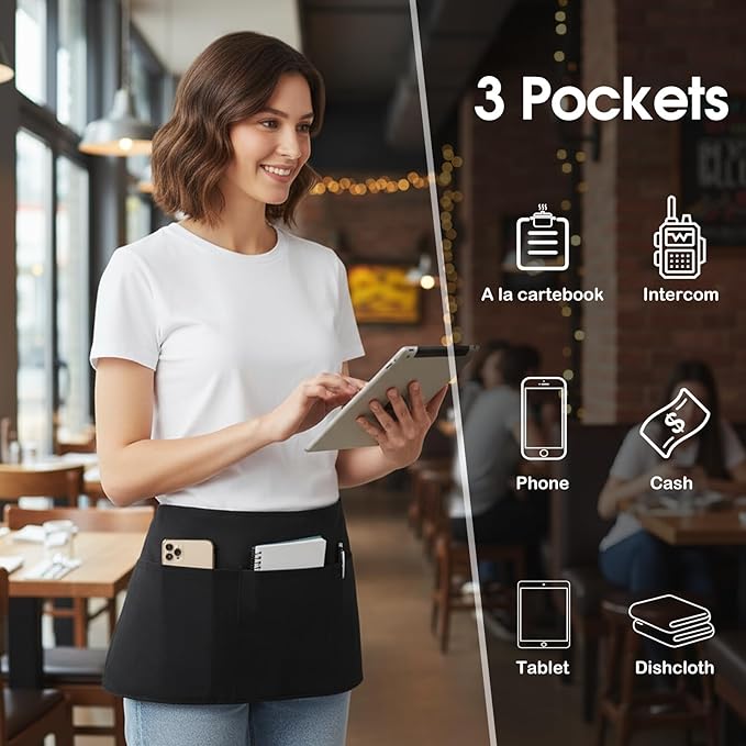 BOHARERS 4 Pack Waitress Apron - Image 3