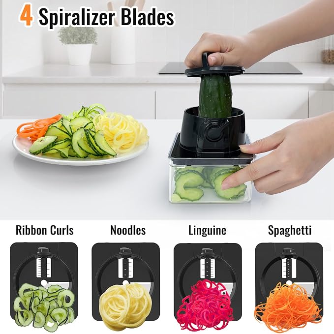 12 Blade All-in-1 Vegetable Chopper Mandoline Slicer - Image 7