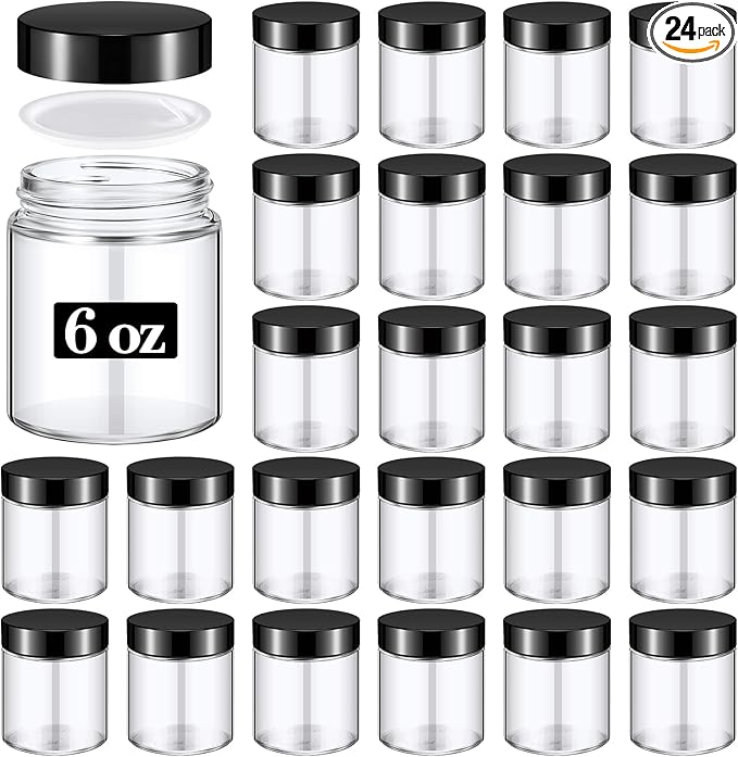 Domensi 24 Pcs Bulk 6oz Glass Jars by Domensi