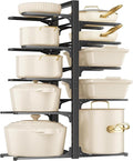 MUDEELA 10-Tier Pots and Pans Organizer under Cabinet, 23.62" Height Heavy Duty by MUDEELA