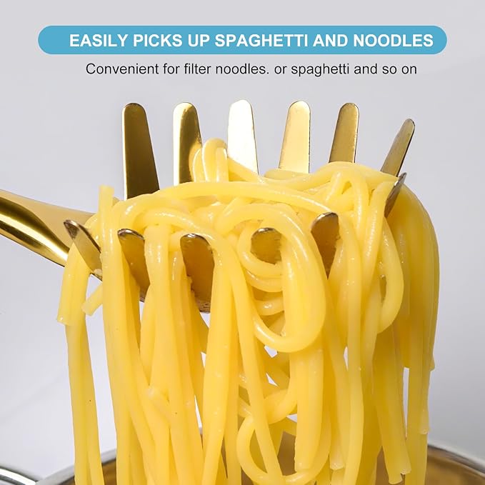 Gold Soup Ladle and Spaghetti Spoon Set - Image 3