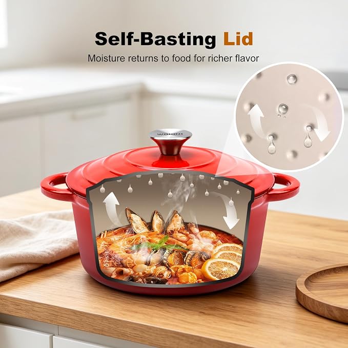 Enameled Cast Iron Dutch Oven - 4QT Pot - Image 4