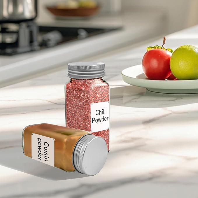ZUFECY 4oz Glass Spice Bottles - Image 3