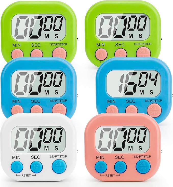 Digital Kitchen Timer, Magnetic Countdown Minute Simple Timer by enithElite