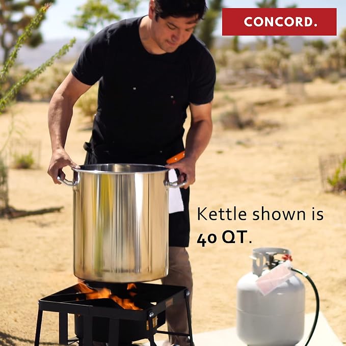 Concord 50 Quart Stainless Steel Stock Pot Cookware - Image 9