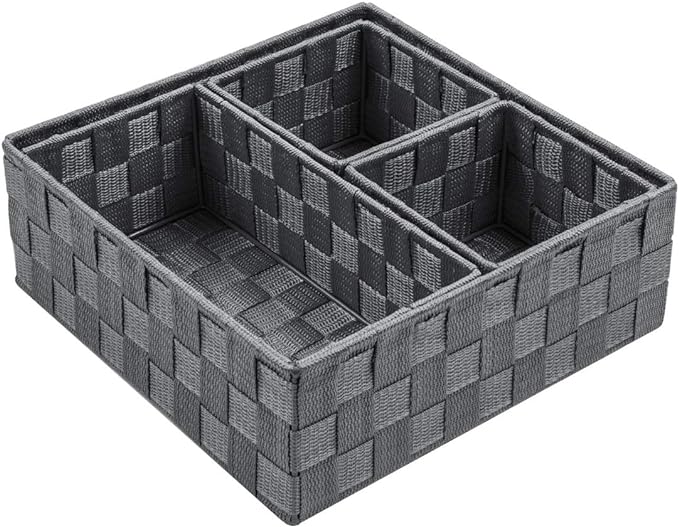 Posprica Woven Storage Baskets for Organizing, Small Baskets Cube Bin Container by Posprica