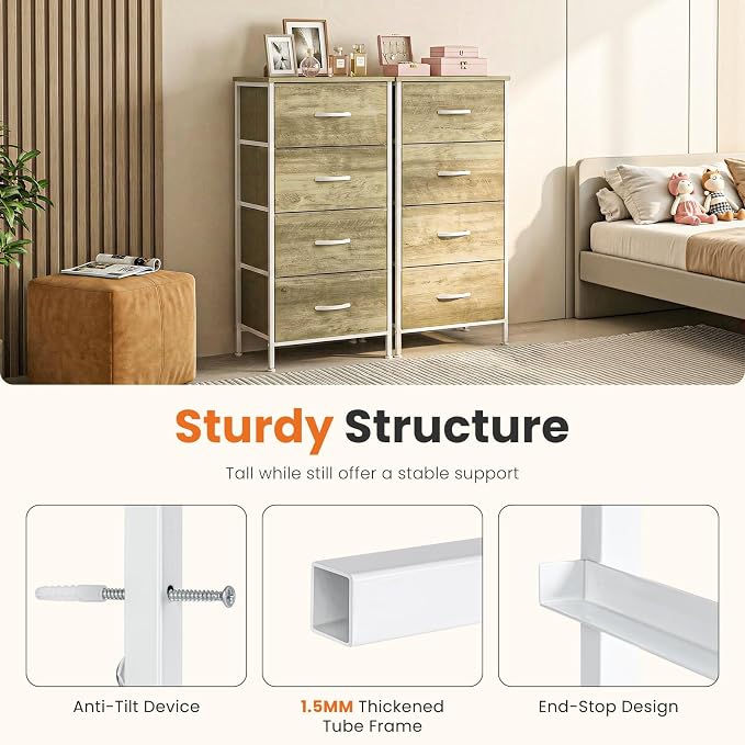 Sweetcrispy Nightstand Small Bedroom Dresser - Image 8