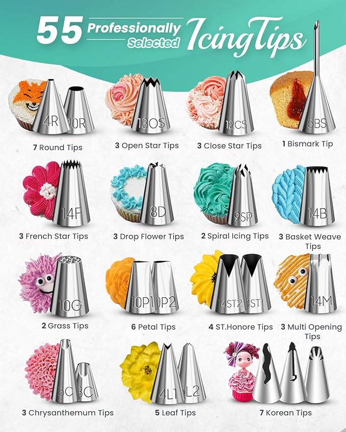 RFAQK 200PCs Cake Decorating Kit - Image 4