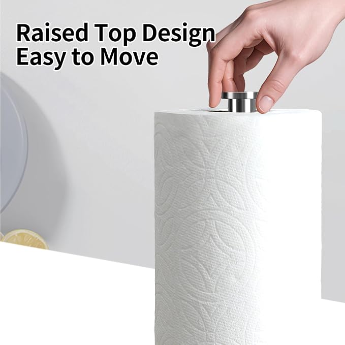 YIGII Heavy Marble Base Paper Towel Holder Countertop - Image 3