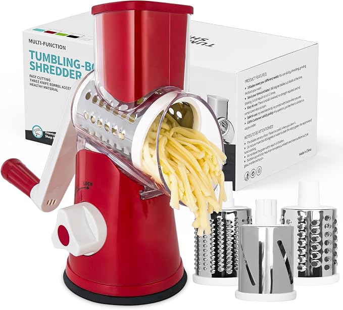 X Home Rotary Cheese Grater for Kitchen, Shredder by XHome