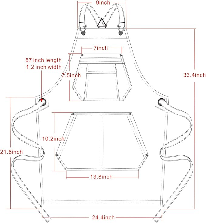 Jeanerlor - Cotton Denim Apron - Jean Apron - Image 3