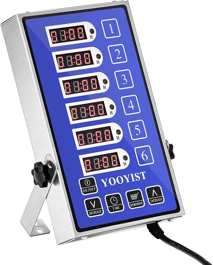Precision Kitchen Timers for Cooking – 6 Channel Commercial Kitchen Timer - Image 2