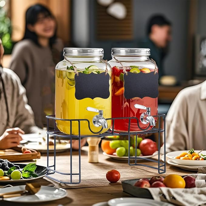 1 Gallon Glass Drink Dispenser - Image 6