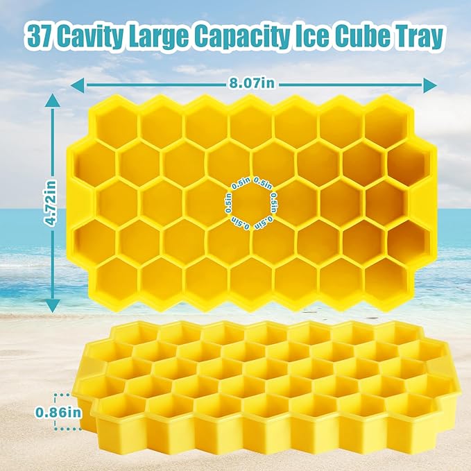 Silicone Mini Ice Cube Tray, 37 Pack Ice Trays - Image 6