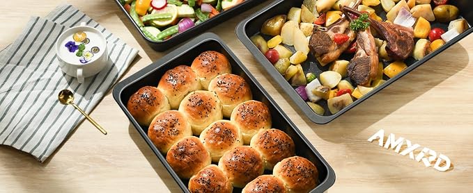 Cookie Sheets Tray, Baking Sheet Pans, Nonstick Toaster Oven Bakeware - Image 7