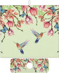 Bird Floral Flowers Dish Drying Mat by Unknown