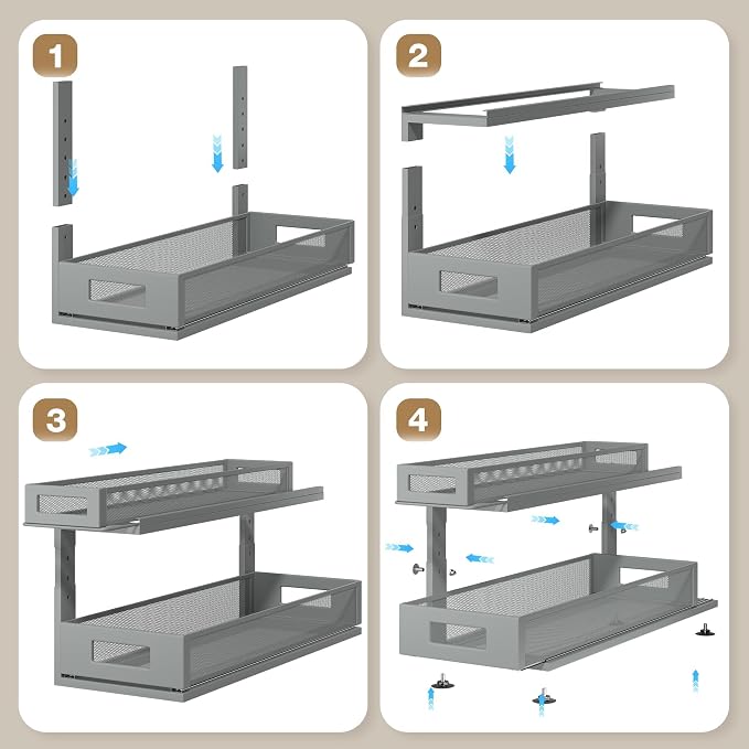 2 Pack 21.3IN-Depth Under Sink Organizer - Image 5