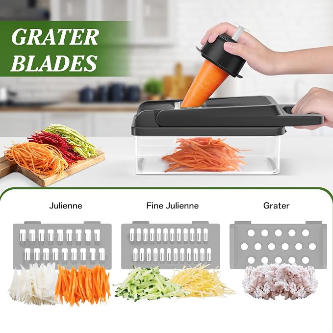 HomeHacks Vegetable Chopper Vegetable Cutter, 15 in 1 Kitchen Gadget, Onion - Image 3