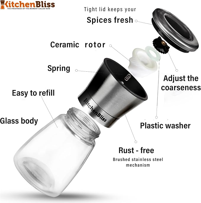 Professional Salt and Pepper Grinder – Premium Stainless Steel Salt and Pepper - Image 5