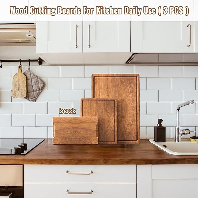 Acacia Wood Cutting Boards Set of 3 - Image 8