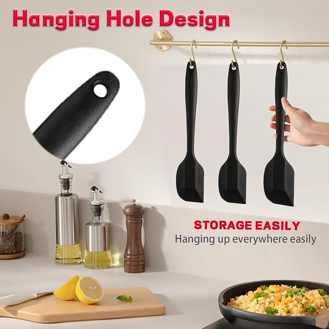 8 Pieces Silicone Spatula, 8.5 inch Non-stick Spatulas - Image 5