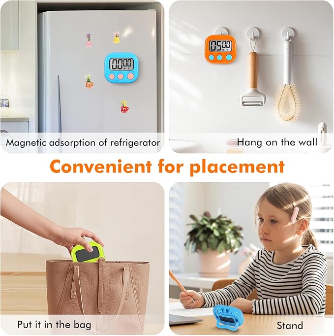 6 Pack Multi-Function Electronic Timer, Learning Management, Suitable - Image 4