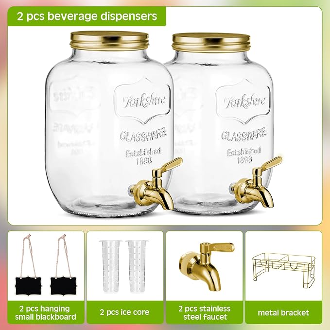 FillTouch 2 Pcs Glass Drink Dispenser - Image 3