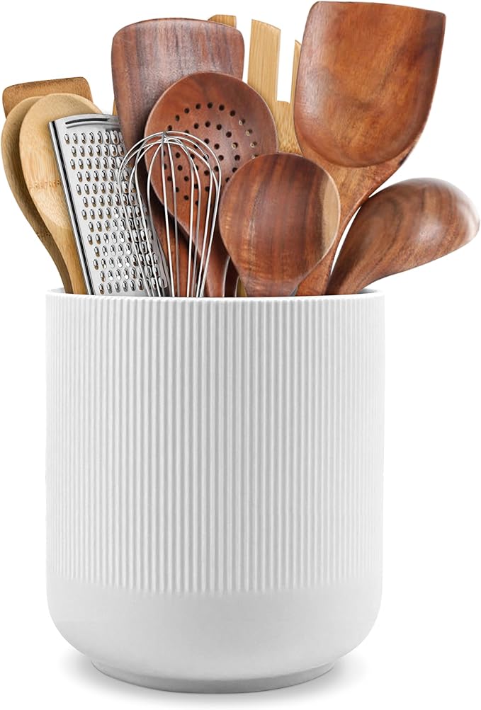 RedCall Kitchen Utensils Holder Large, Ceramic Utensil Organizer by RedCall