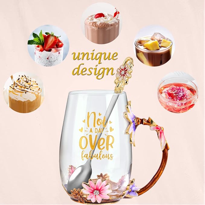 OEAGO Birthday Gifts for Women Mom Tea Cup Unique Friendship Mothers Gifts for - Image 7