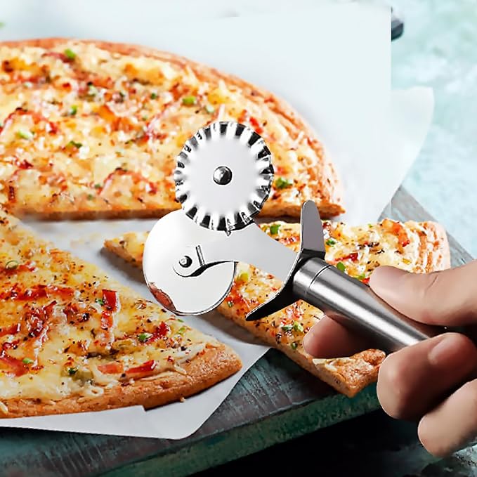 5 Wheel Pastry Cutter, Stainless Steel Dough Cutter Wheel - Image 5