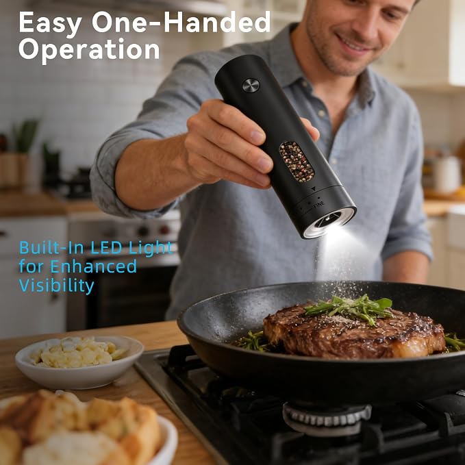 Electric Salt and Pepper Grinder Set - Image 3