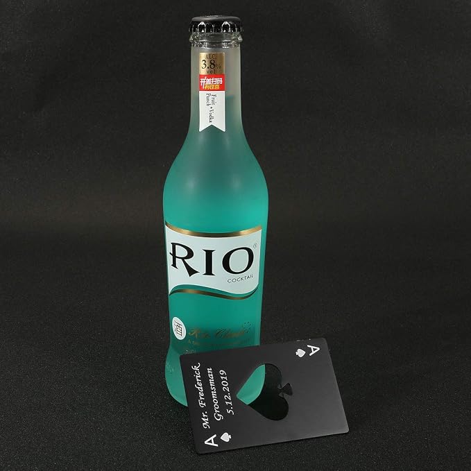 Personalized Custom Bottle Opener, Yoption 5 Pcs Stainless Steel Credit Card - Image 7