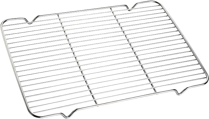 Cooling Rack with 4 Legs Heavy Duty Grill Net 7.9in x 12.4in Roasting Wire by Turbokey