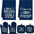 Sratte 6 Pcs Kitchen Decor Accessories Set Farmhouse Towels Pot Holders Oven by Sratte