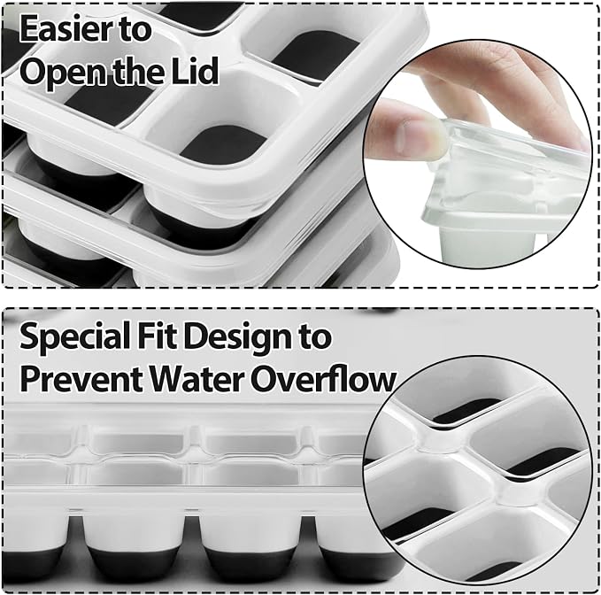 DOQAUS Ice Cube Tray with Lids - Image 4