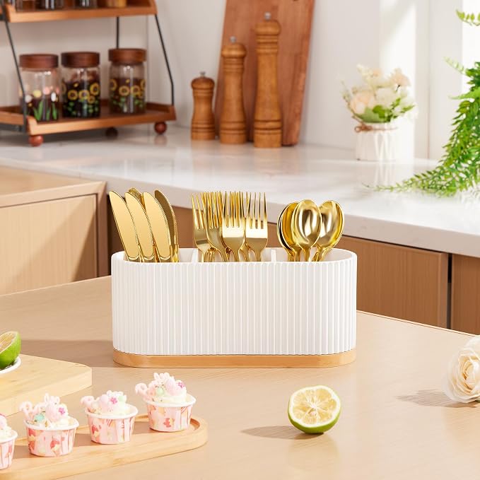 HouseJoy Countertop Silverware Holder, Cutlery Caddy - Image 4