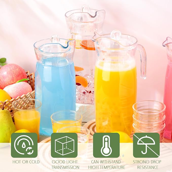 Didaey 4 Pcs Acrylic Water Pitcher - Image 4