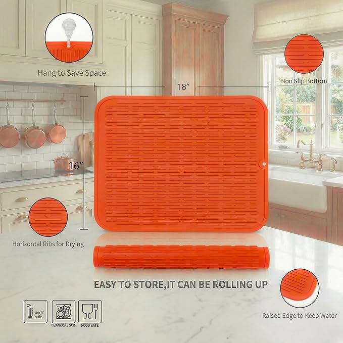 MicoYang Silicone Dish Drying Mat - Image 2