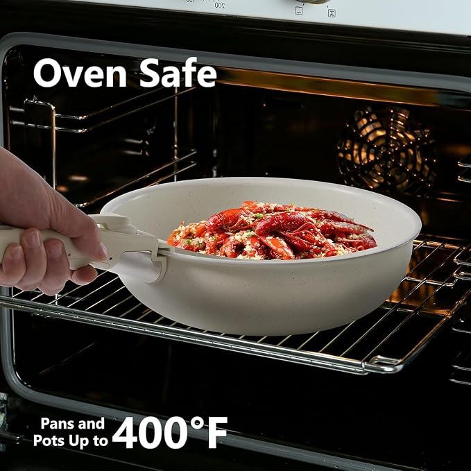 12 Pcs Pots and Pans Set, Non-Stick Pots and Pans Set, - Image 7