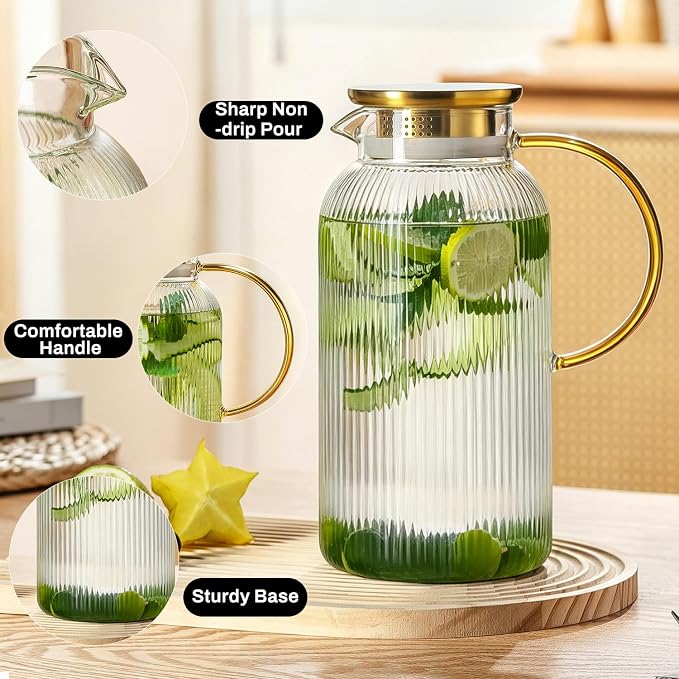 Buaic 2 PACK Glass Pitcher - Image 3