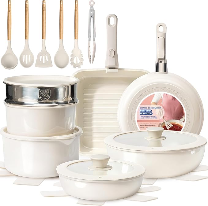KIKCOIN Nonstick Pots and Pans Set by Kikcoin